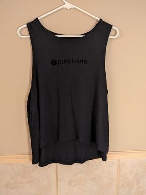 Tavi Noir x Pure Barre, Black, Buttery Soft Tank, Size L
